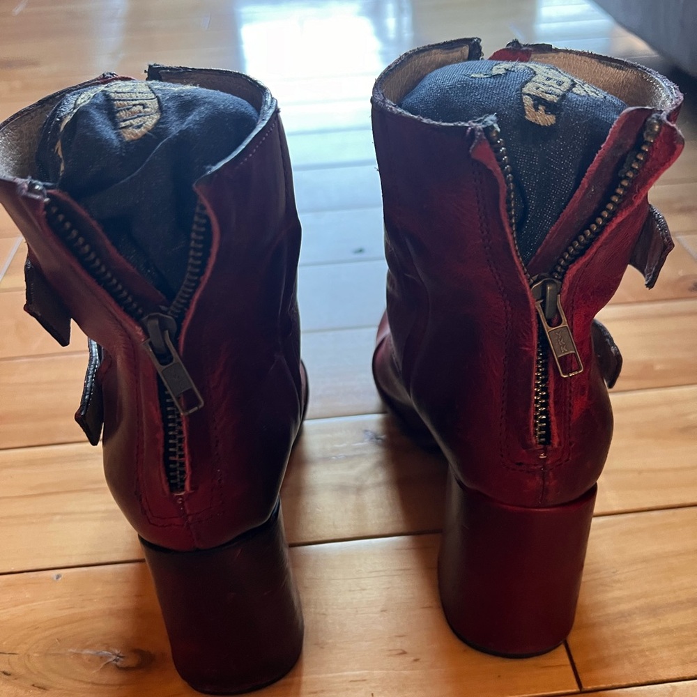 Gently Used Freebird Size 7 Red Joey Bootie - image 3